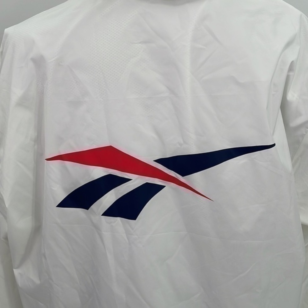 UEC Reebok white hooded full zipper windbreaker medium - Picture 7 of 9